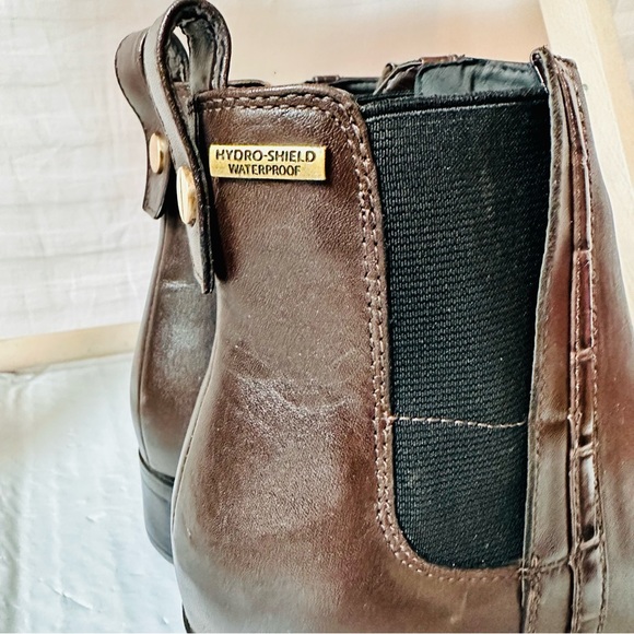 Rockport Larkyn Chelsea Booties Brown Leather Waterproof Size 8.5M TruTech - Picture 5 of 13